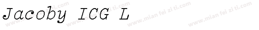 Jacoby ICG LightItalic字体转换